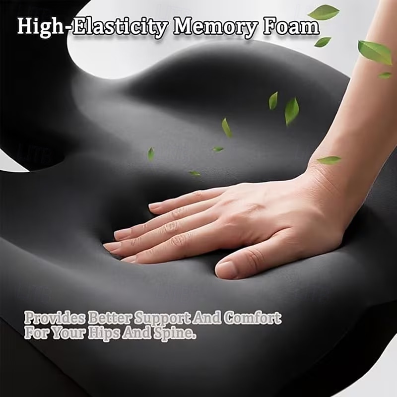 Cuscino ergonomico in memory foam con supporto lombare e per la schiena, ideale per sedia da ufficio, sgabello e sedile auto. Allevia il mal di schiena, riduce la pressione ed è il regalo perfetto per del 2026 a $35.99 –P8