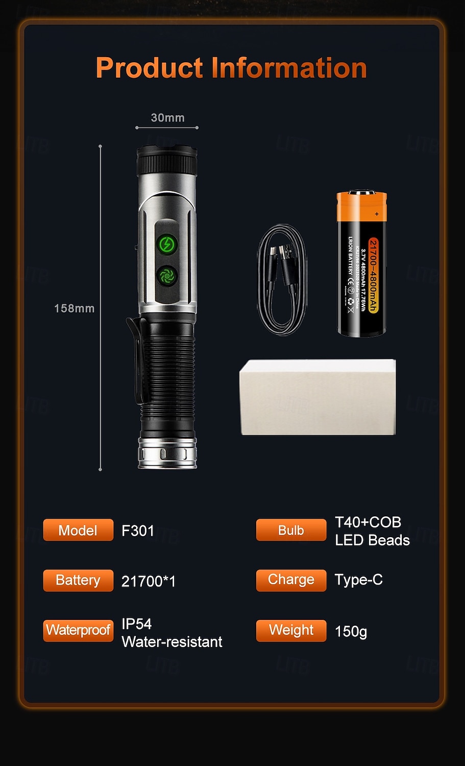 Rechargeable Tactical Flashlights 1600 High Lumens 2 Light Sources,6 Modes, 90 Degree Rotating,Waterproof Working Light with Magnetic Base for Home Emergency, Outdoor, Camping 2026 - $43.99 –P4