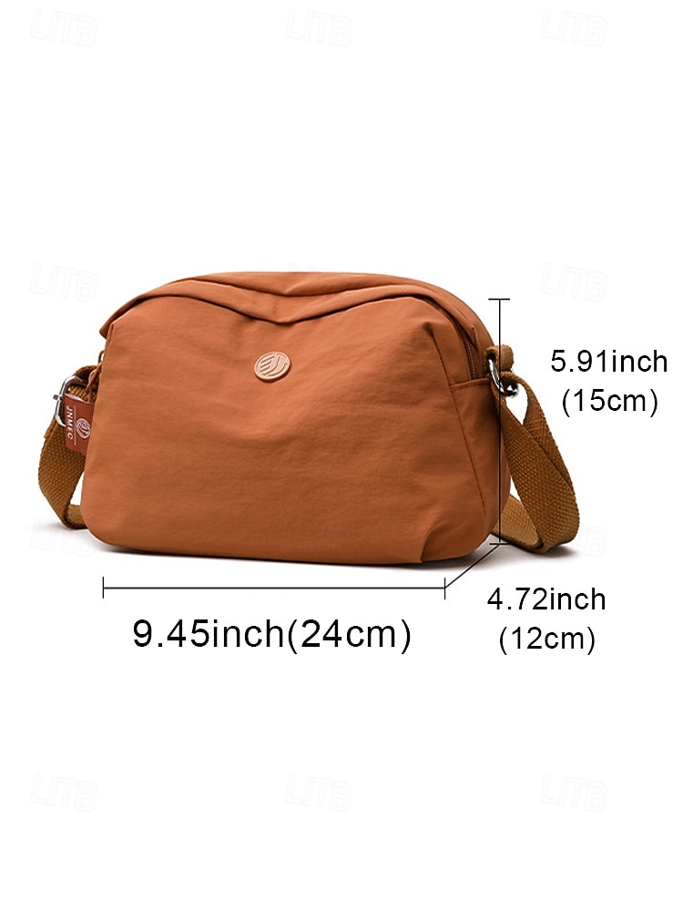 Women's Waterproof Nylon Crossbody Bag, Multi-Color Large Capacity Travel Purse with Multiple Compartments, Adjustable Strap for Vacation, Casual Daily Use & Outdoor Sports 2026 - $7.99 –P13