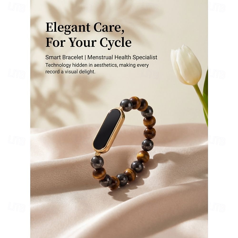 Elegantní chytrý náramek pro ženy, fitness tracker ve stylu šperků s perleťově bílým korálkovým designem, stylový tracker aktivit pro každodenní pohodu, módní chytrý náramek s šperky, dárek pro ni 2026 - $41.99 –P6