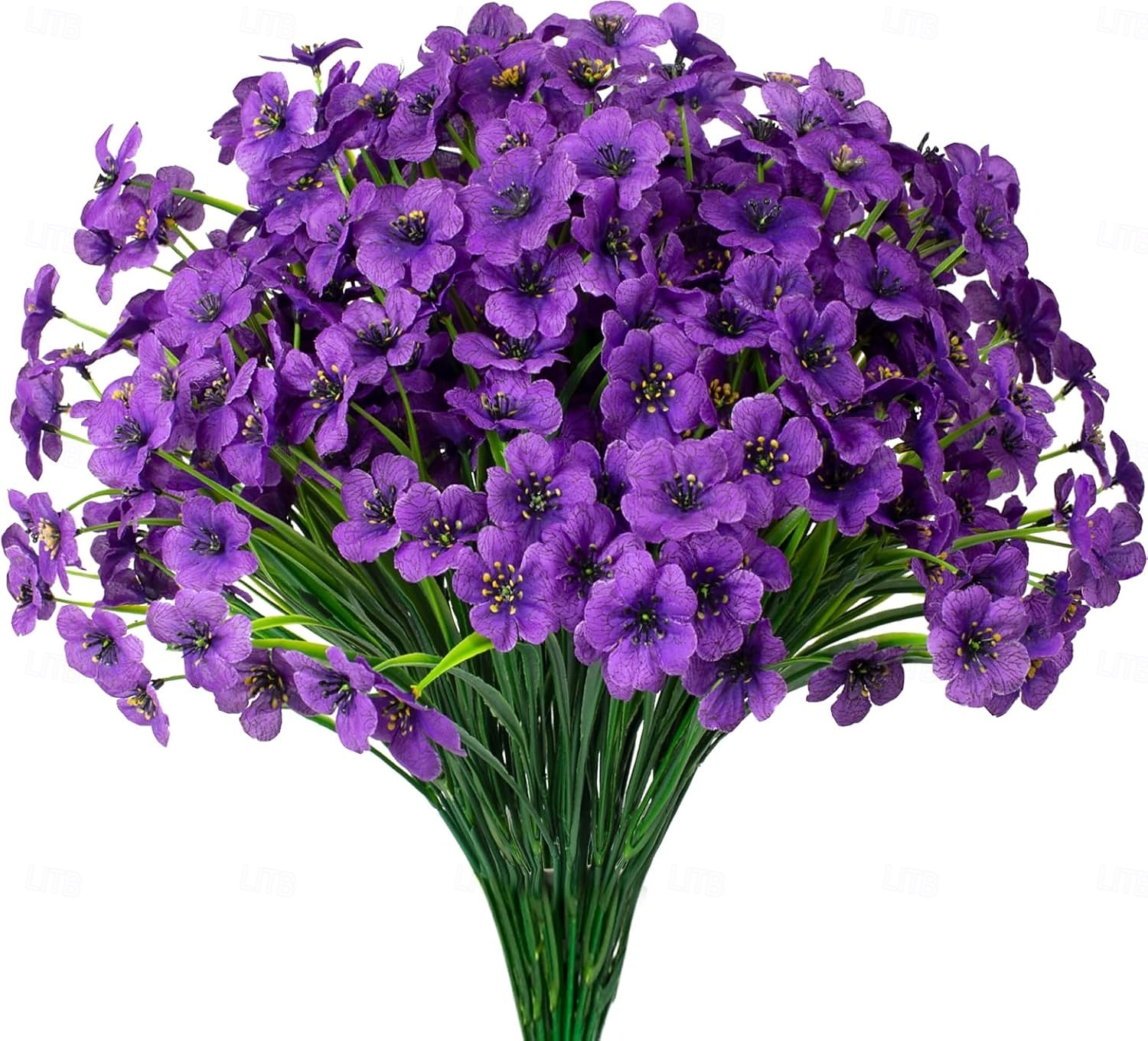 12 pachete flori artificiale rezistente la UV, plante de exterior, care nu se decolorează, arbuști artificiali din plastic, flori artificiale de mătase, jardinieră, verandă, decorațiuni interioare 2026 - $15.99 –P9