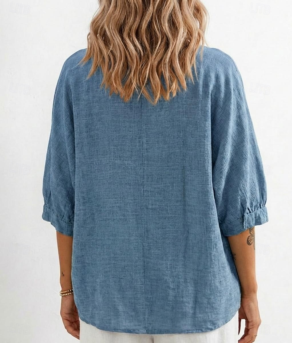Women's T Shirt Tee Top Solid Color Vintage Stylish Casual Half Sleeve Crew Neck Regular Tops Daily Going out Vacation Wear Blue Pink Purple Green Summer Spring 2026 - $19.99 –P2