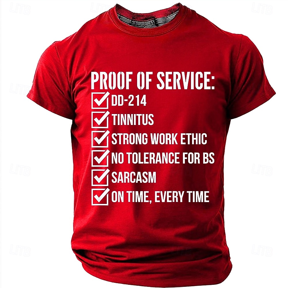 T-shirt voor mannen met dienstplichtmotief, grappig sarcastisch militair T-shirt, cadeau voor vaders en echtgenoten van veteranen 2026 - $18.99 –P8