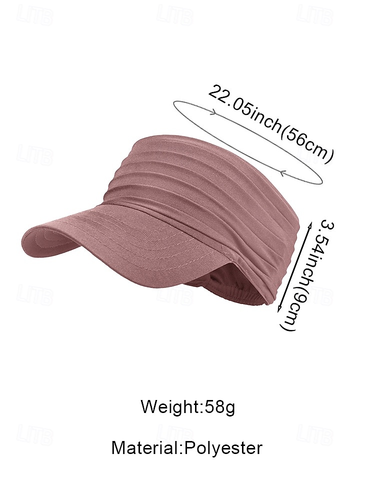 Damespet met elastische polyester klep, gemaakt van stretchstof voor casual buitenactiviteiten, reizen en vakanties, verkrijgbaar in verschillende kleuren, comfortabele zomerpet voor dames 2026 - $11.99 –P11