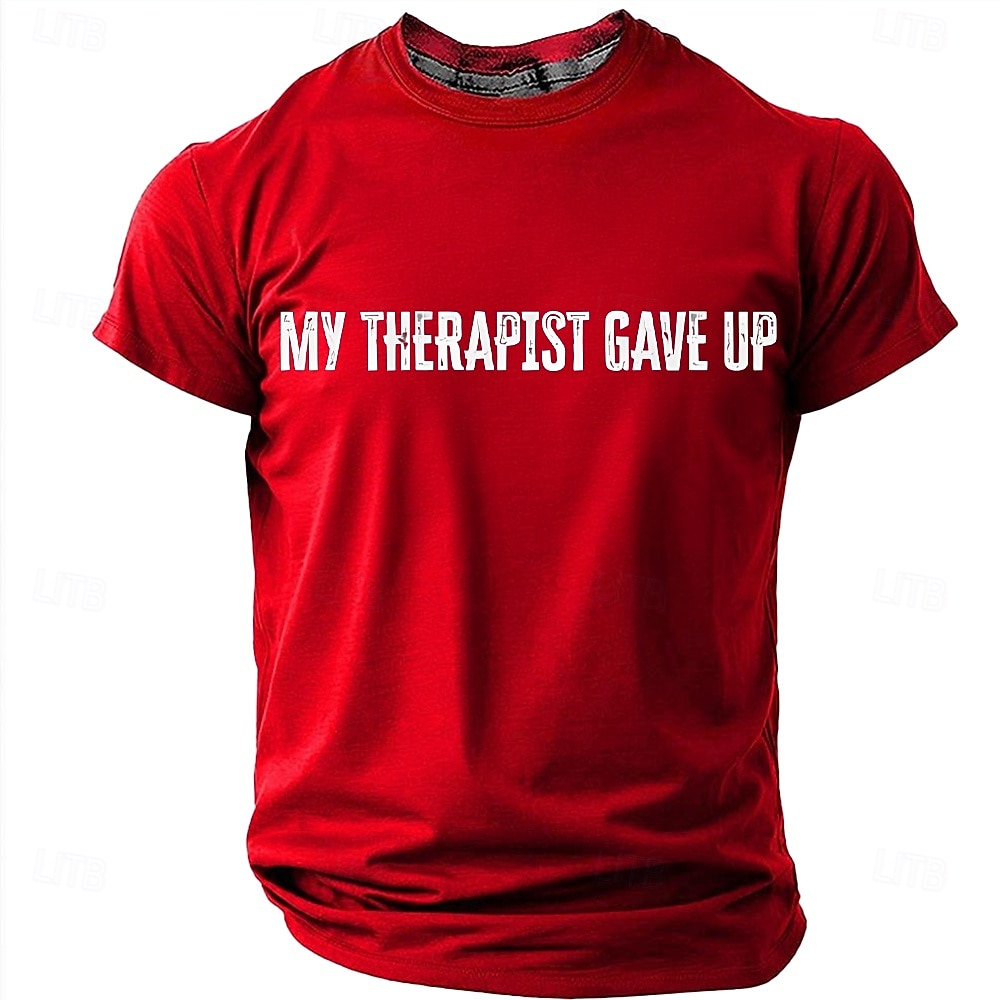 Camiseta masculina "Meu terapeuta desistiu", camiseta engraçada e sarcástica, presente original para pai, marido ou namorado. de 2026 por $18.99 –P1