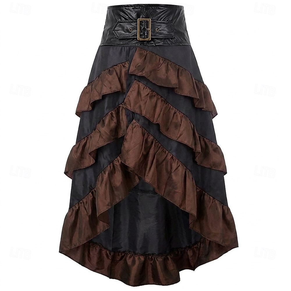 Retro Vintage Medieval Renaissance Skirt Corset Pirate Fancy Dress Women's Pirate Fantasy Steampunk Casual Daily Adults' Skirts 2026 - $47.99 –P3