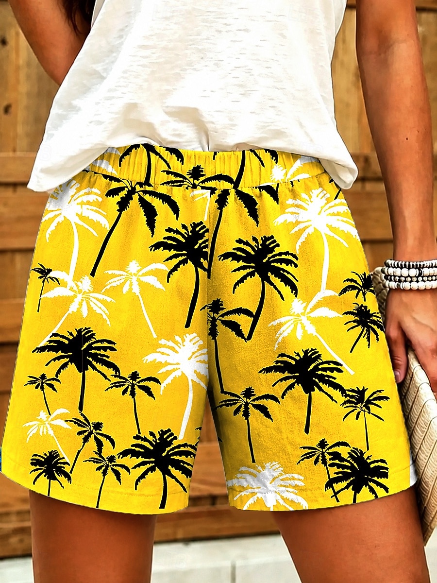Dam Capribyxor Damasker Semester Vintage Hawaiisk Vadlängd Medium Midja Blommig Grafisk Tropisk Mönster Komfort Oelastisk Dagligen Utomhus Semester Gul Rubinrött Blå Sommar Vår Normal 2026 - $24.99 –P4
