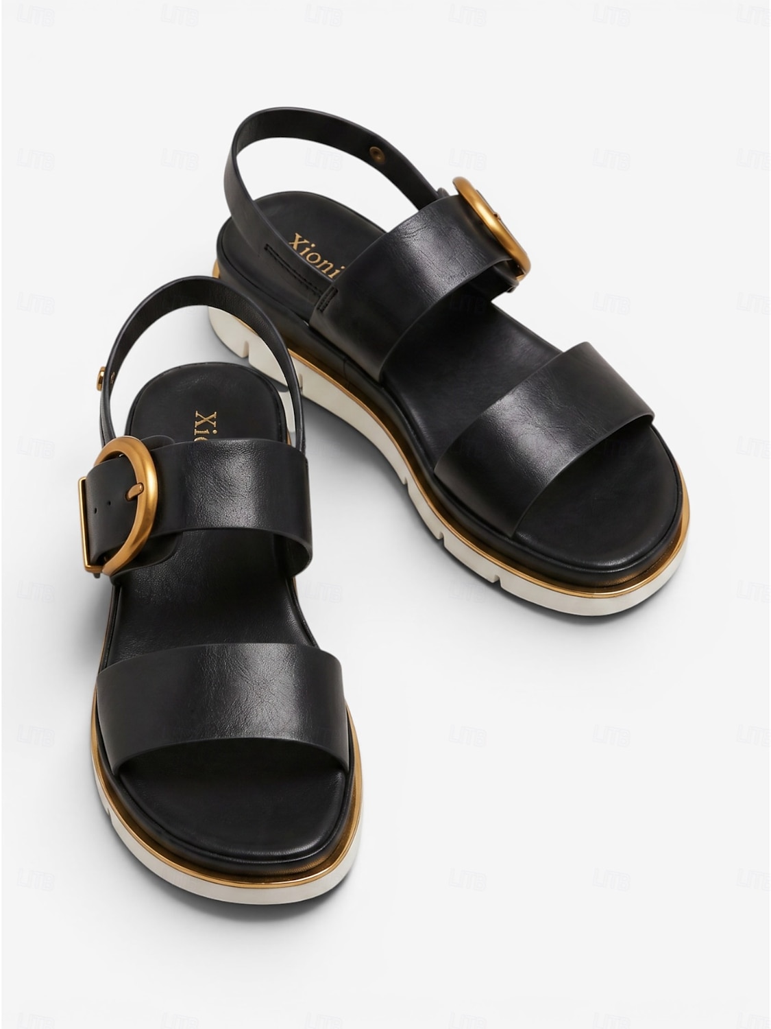 Sandali comodi da donna neri con supporto per l'arco plantare - sandali leggeri con cinturino e fibbia, comodi per tutto il giorno, con suola antiscivolo, ideali per camminare e viaggiare. del 2026 a $34.99 –P3