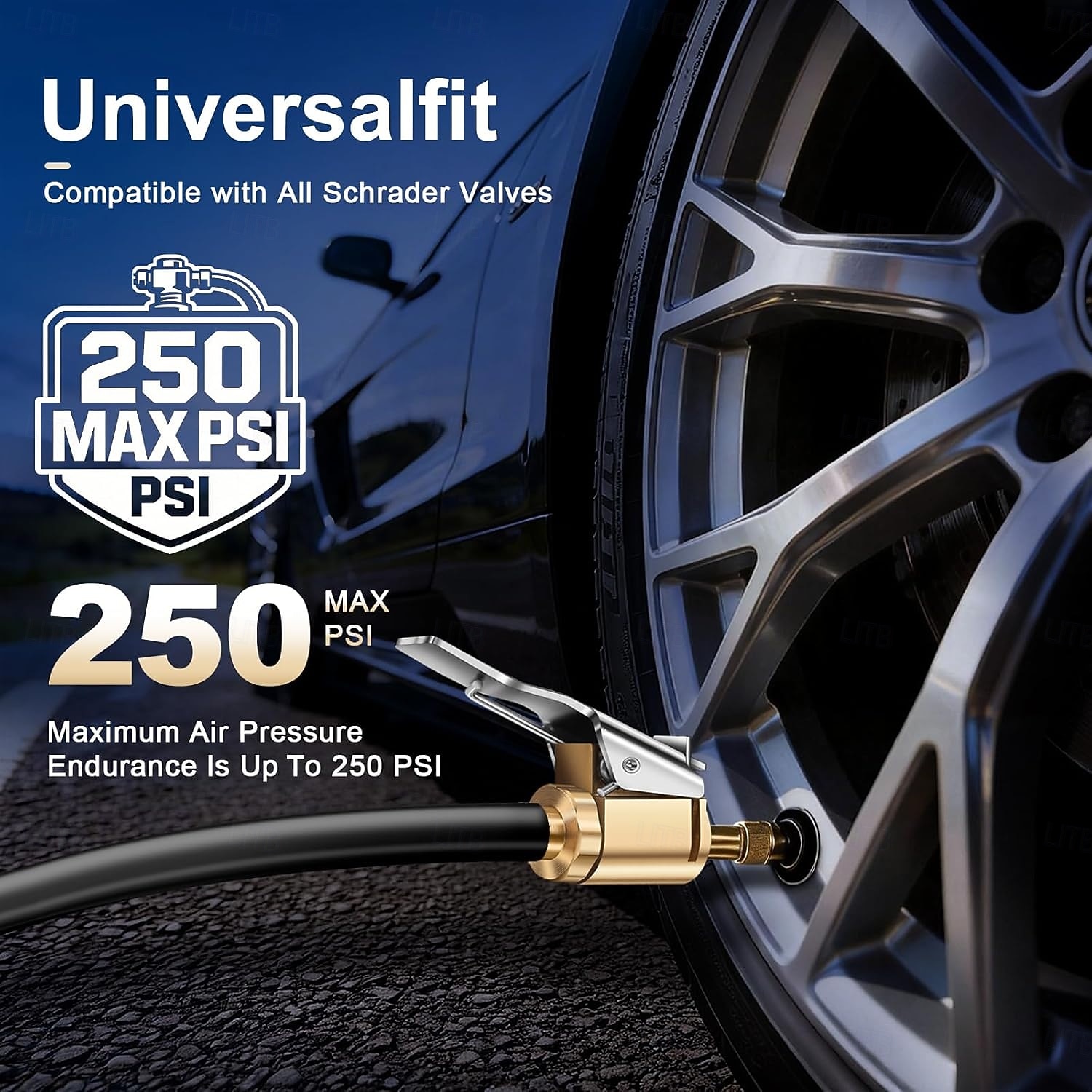 4-pack däckluftchuck med klämmaadapter, läckagefria däckchuckar för fordonsinflator, kompressorpump, anslutningstillbehör, verktyg 2026 - $15.99 –P3