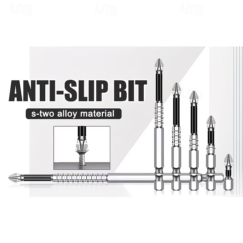 15pcs K5 Anti-Slip Shock-Resistant Threaded Drill Bit Set, Suitable for Electric Screwdrivers, High Hardness, Anti-Slip, Shockproof Magnetic Drill Bits, Compatible with Electric and Manual Drills 2026 - $13.99 –P6