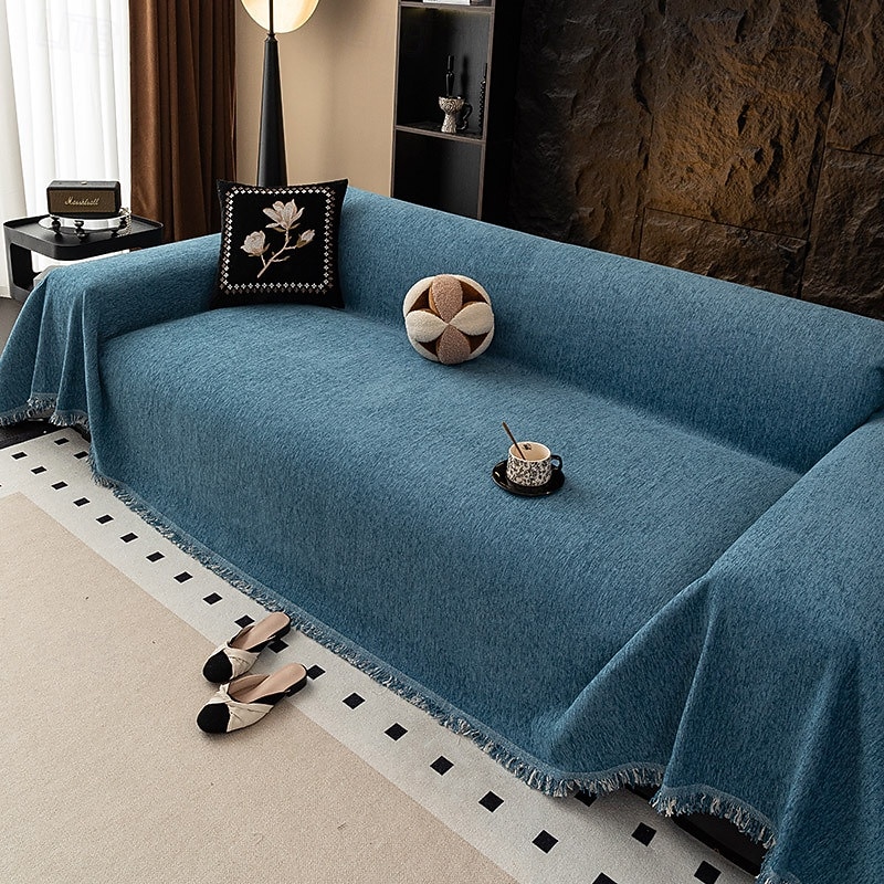 Premium Chenille Sectional Sofa Towel - Elegant Solid Throw Cover - Anti-Slip Universal Furniture Slipcover for Year-Round Use 2026 - $37.99 –P8