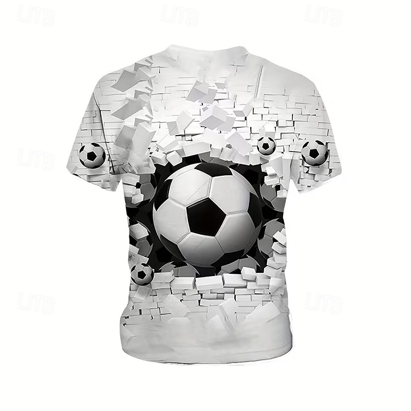 Dla chłopców 3D Graficzny Piłka nożna Koszulki piłkarskie Podkoszulek T-shirt Krótki rękaw Druk 3D Lato Wiosna Sport Moda Moda miejska Dzieci 4-12 lat Półgolf Codzienny Na zewnątrz Regularny 2026 - $13.49 –P5