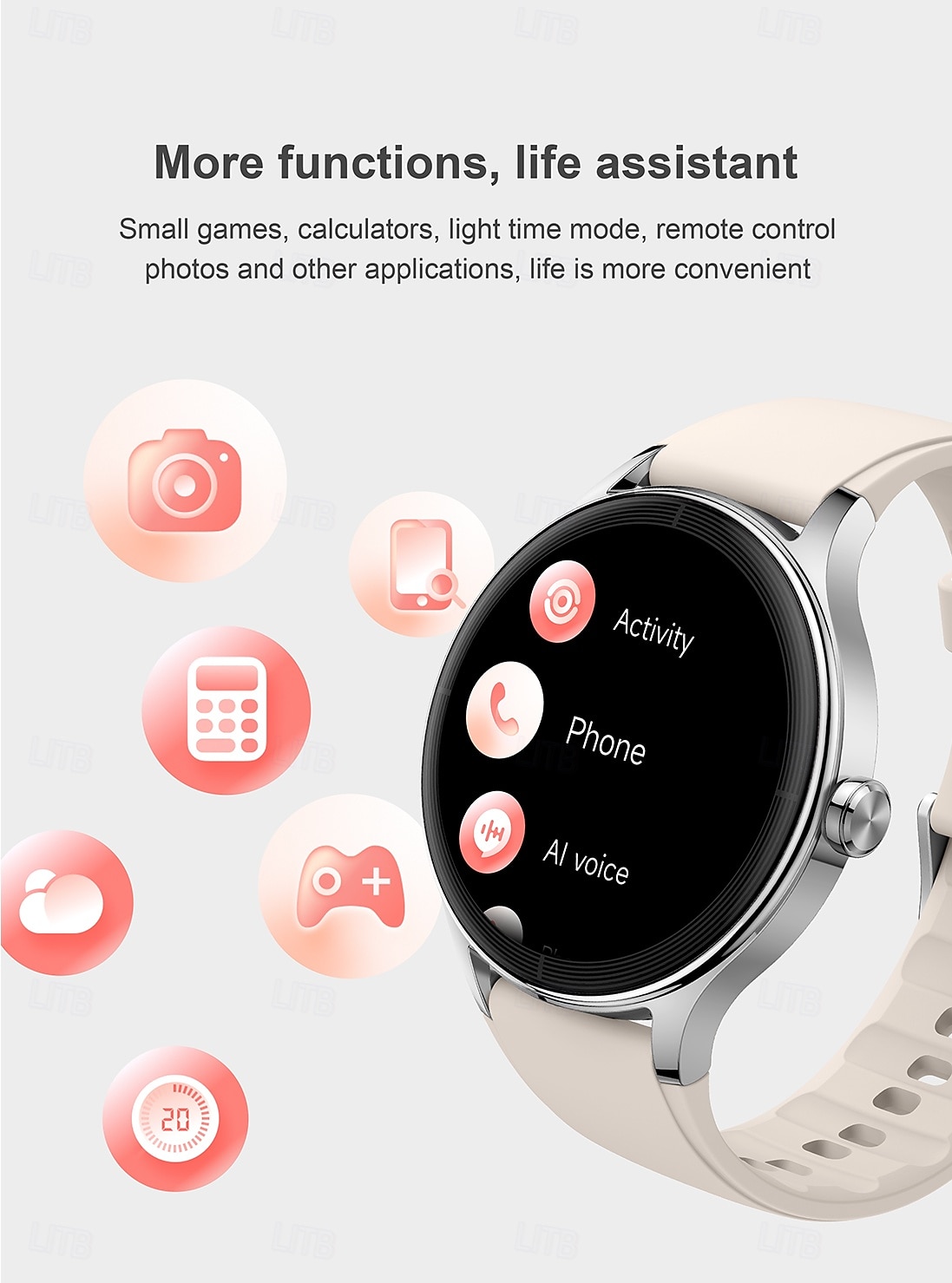 Smart Watch for Women, 1.27" Round Display Elegant Smartwatch with AI Voice Assistant, SpO2 Heart Rate Sleep Monitor, 100+ Watch Faces, Fashion Fitness Tracker for Android iOS 2026 - $64.99 –P11