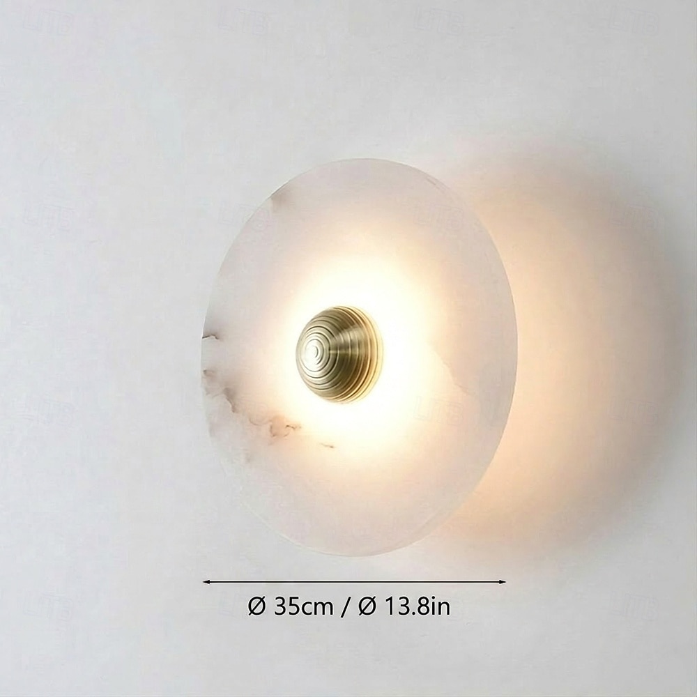 Lampada da parete a led in marmo 15/20/25/30/35 cm design minimalista per montaggio a parete apparecchio di illuminazione luci per interni per soggiorno camera da letto 110-240 v del 2026 a $165.99 –P11