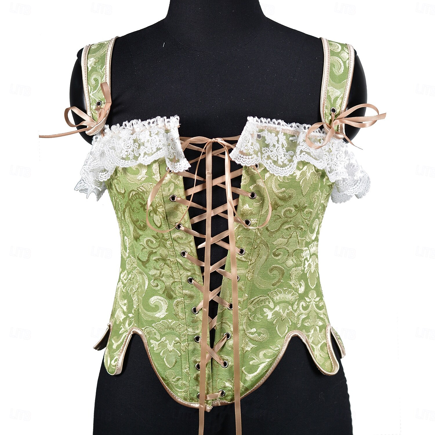 Medieval Renaissance Corset Bodice Fairy Noblewoman Jacquard Floral Fancy Dress Women's Fantasy Royal Halloween Carnival Casual Daily Renaissance Fair LARP Adults' Corset Spring & Summer 2026 - $55.99 –P1