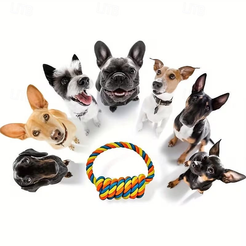 1pc Large Breed Knot Dog Toy-Multicolor, Tough Chew Toy for Aggressive Chewers, Heavy Duty Dental Floss Toy Kit Anti-Chew Design 2026 - $19.99 –P5