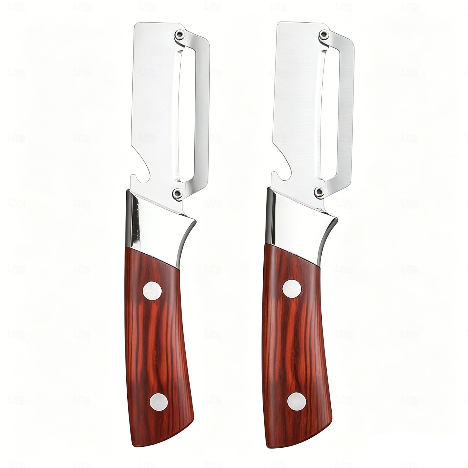 Conjunto de 2 descascadores e abridores de garrafa multifuncionais em aço inoxidável, utensílio de cozinha 2 em 1, descascador resistente para frutas e legumes como batatas, cenouras, pepinos e maçãs, de 2026 por $19.99 –P13