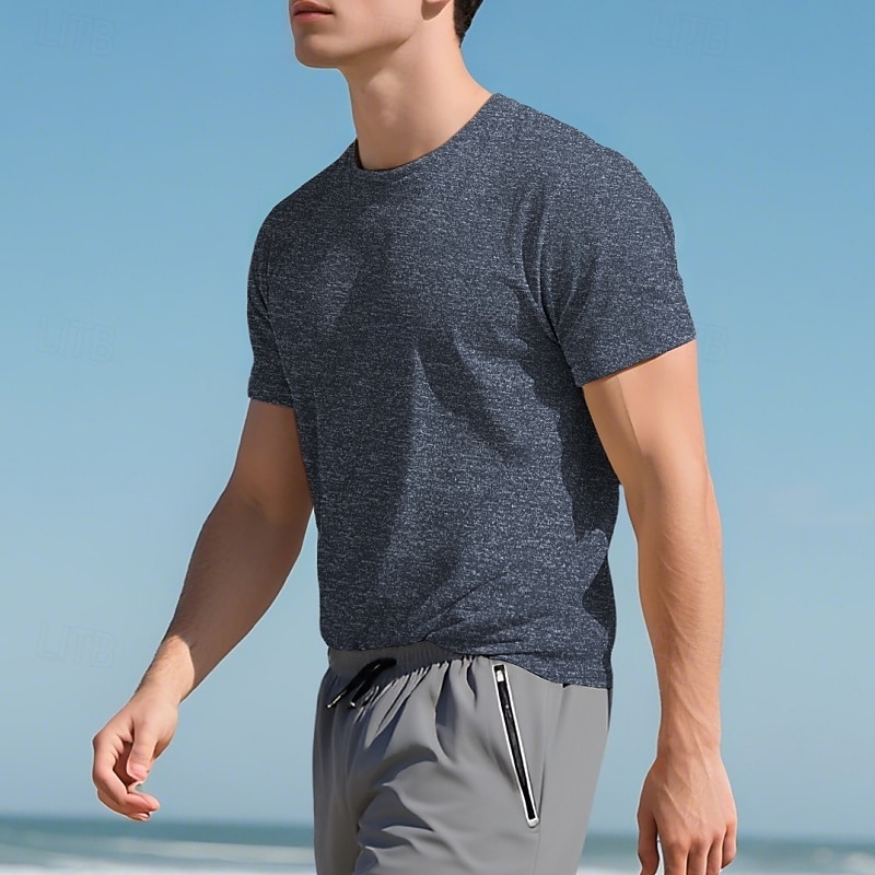 Per uomo Tinta unita T-shirt da corsa Maglia a compressione Maglia atletica Sport in alto Estate Primavera Classico Manica Corta Asciugatura Rapida Leggero Traspirante Allenamento in Palestra del 2026 a $15.49 –P15