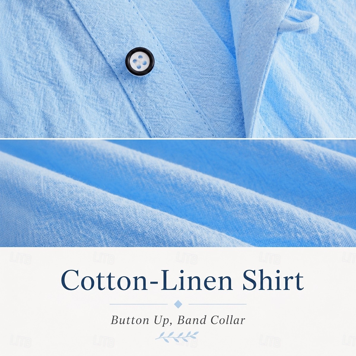 Men's Summer Linen Shirt - Soft Breathable Short Sleeve - Blue 2026 - $37.99 –P1