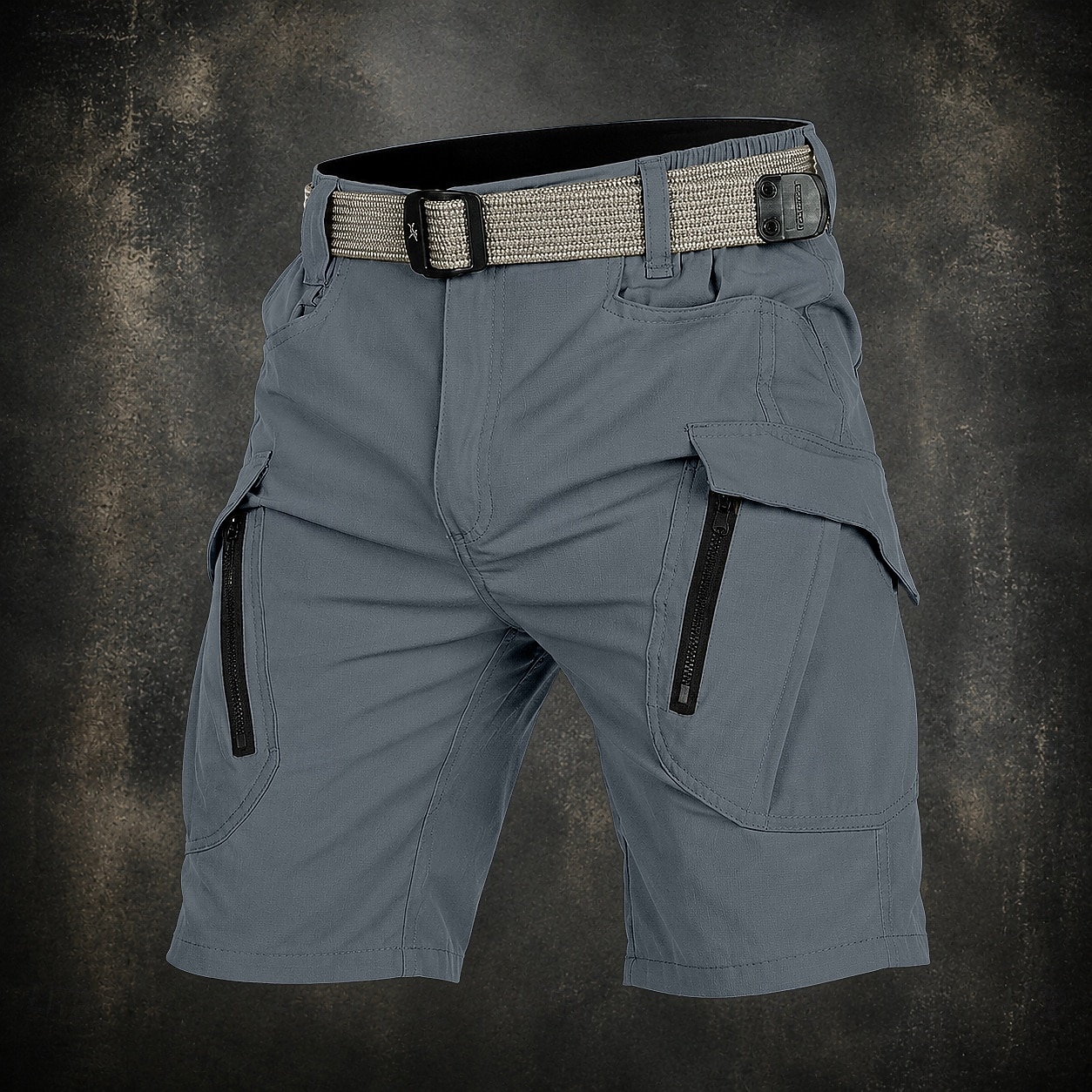 Men's Lightweight Cargo Shorts Comfort Waist Tactical Cargo Shorts Quick Dry Multi Pocket Plain Knee Length Casual Outdoor Streetwear Fashion Streetwear Khaki Black Inelastic 2026 - CHF27.53 –P3