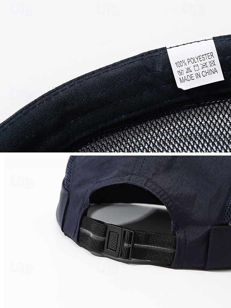 herr snabbtorkande polyester justerbar solskyddsmössa, flerfärgad andningsbar utomhushatt för strandsemester, avslappnad vardag &sportaktiviteter 2026 - $11.99 –P11