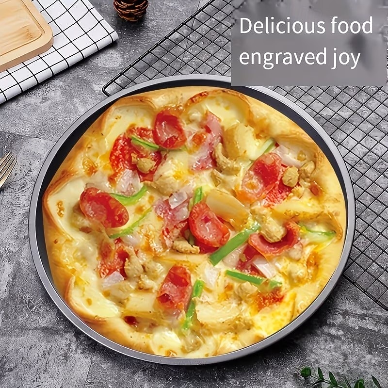 Forma para pizza redonda de 30 cm (12 polegadas) revestida em aço carbono perfurado, 1/2 unidade. de 2026 por $14.99 –P8