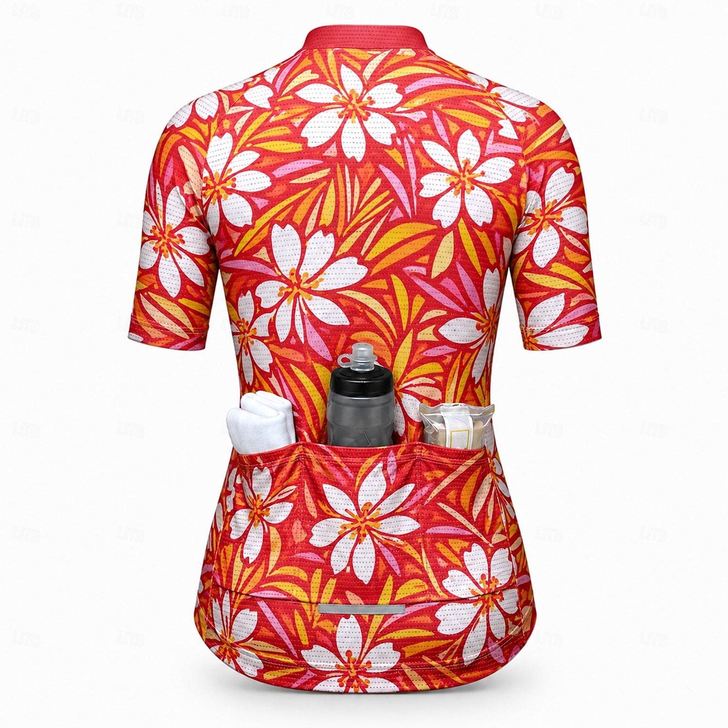 Mulheres Camisa para Ciclismo Floral Manga Curta Moto Camisa / Roupas Para Esporte Blusas com 3 bolsos traseiros Filtro Solar Resistente a UV Secagem Rápida Tiras Refletoras Esportes Azul Céu Roxo de 2026 por $28.99 –P3