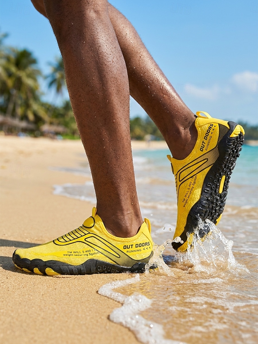 Chaussures aquatiques jaunes pour hommes - baskets minimalistes à séchage rapide - chaussures d'extérieur respirantes et antidérapantes pour les activités nautiques, les promenades sur la plage, la natation et les voyages de vacances de 2026 ? $32.99 –P1