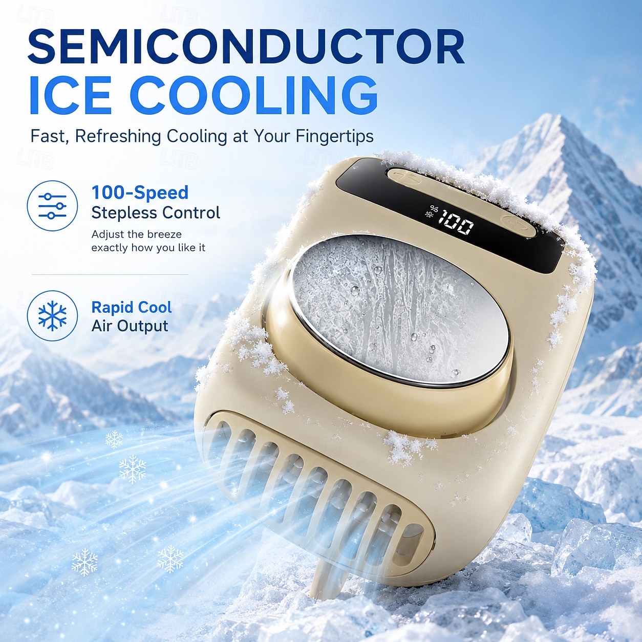 Portable Neck Fan with Ice Cooling Plate, USB Rechargeable Handheld Waist Clip Fan, Quiet Personal Fan with Large LED Display & 5 Speed Settings, Wearable Cooling Fan for Office Travel Camping Outdoor 2026 - $34.99 –P6