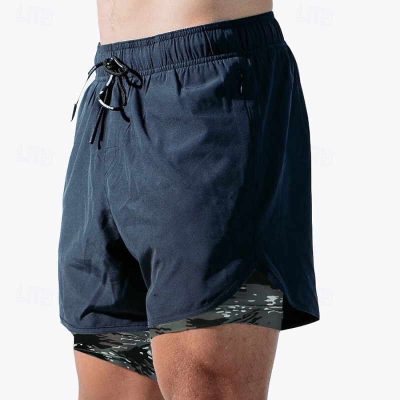 Herren Laufshorts Sportshorts Fitnessshorts Kordelzug Taschen Shorts Lässig Täglich Outdoor Sommer Frühling Schnelltrocknend Leicht Feuchtigkeitsableitend Atmungsaktiv Fitnessstudio Fitnesstraining 2026 - $20.99 –P12