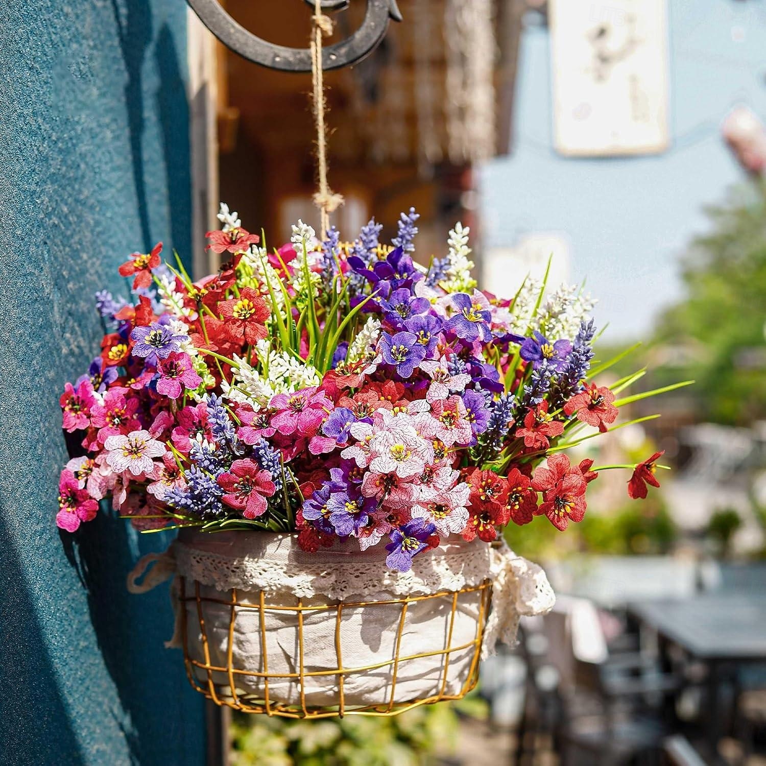 24 bouquets de fleurs artificielles d'extérieur, fausses fleurs printanières, plantes résistantes aux UV pour la décoration de la maison, du jardin, du porche, des fenêtres et des mariages. de 2026 ? $31.99 –P3