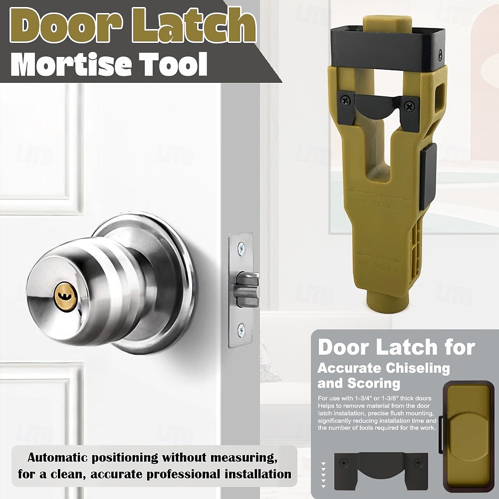 Door Latch Mortise Tool, Precision Scoring and Chiseling Door Latch Installation Kit Fits for 1-3/8' or 1-3/4' Thick Wooden Door, Door Latch Tool for Clean, Precise Professional Installation 2026 - $33.99 –P2