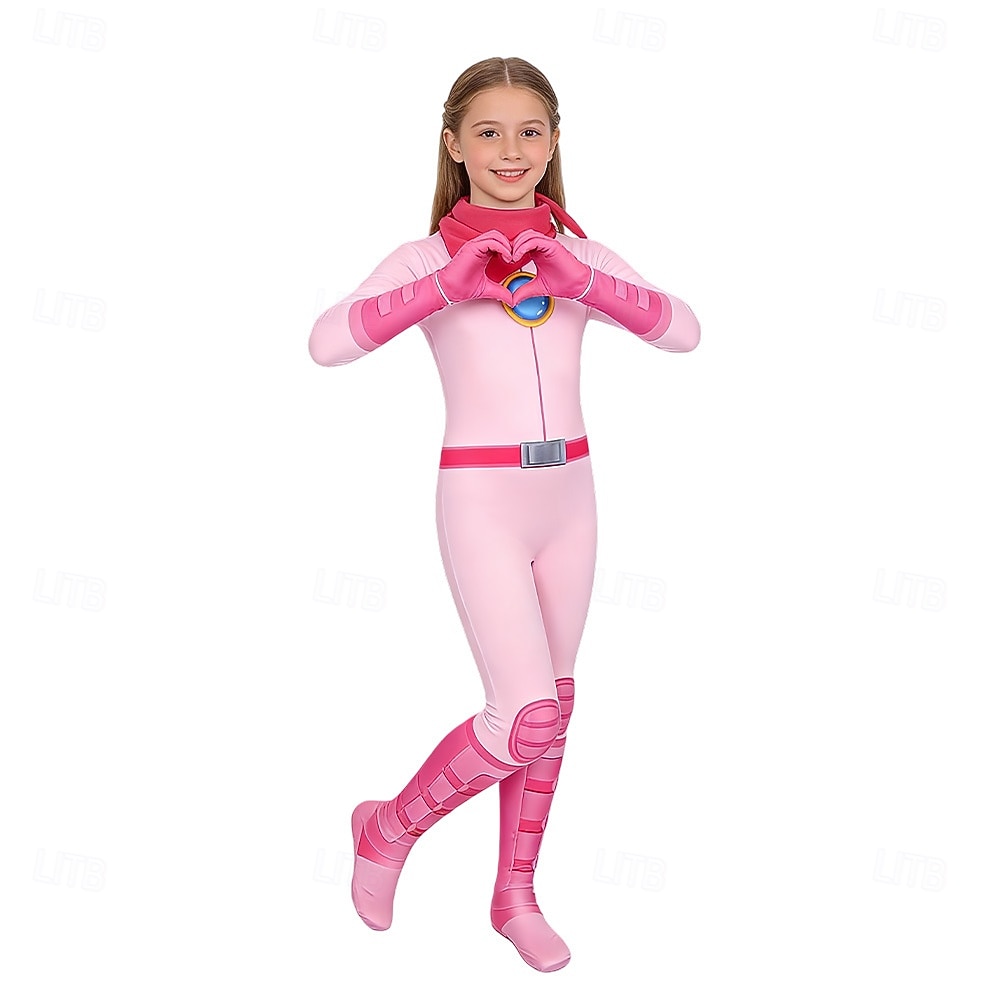 Videojuego del fontanero Princesas Princesa Galáctica Princesa Estrellada Princesa Estelar Disfraz de lujo Body Chica Niños Víspera de Todos los Santos Carnaval Semana del Libro Fiesta Comic Con 2026 - $33.99 –P5