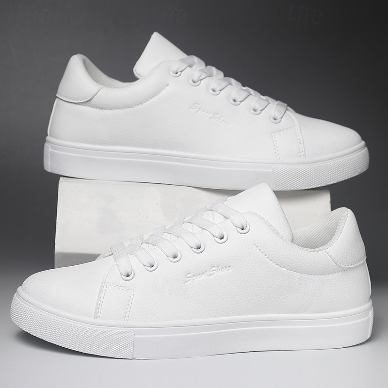 Scarpe da ginnastica basse bianche da uomo, scarpe casual stringate per camminare, scarpe comode e minimaliste per viaggiare e per l'uso quotidiano. del 2026 a $34.99 –P6