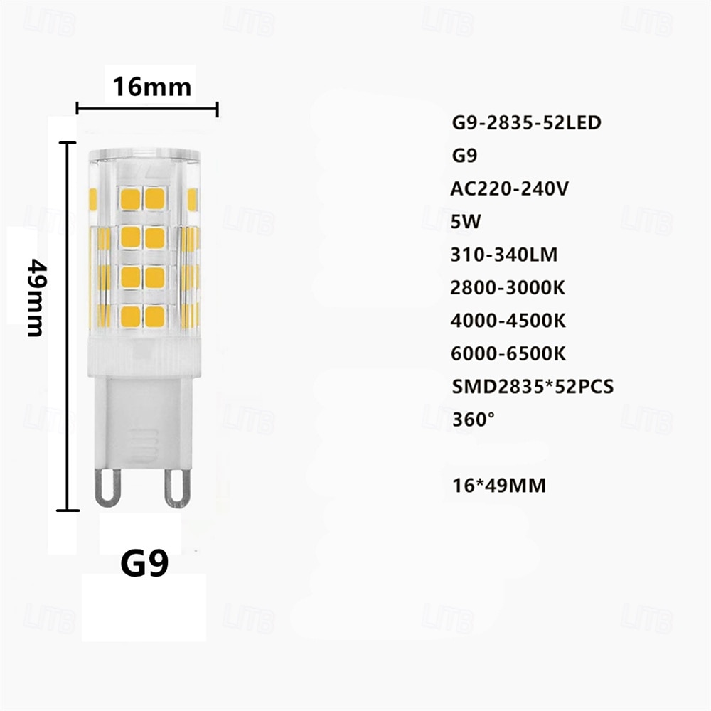 10pcs Mini G9 E14 AC 220V 240V Ceramics LED Corn Bulb Capsule Crystal Light Warm White Lamp Replace Halogen Chandelier Lights 2026 - $34.99 –P2