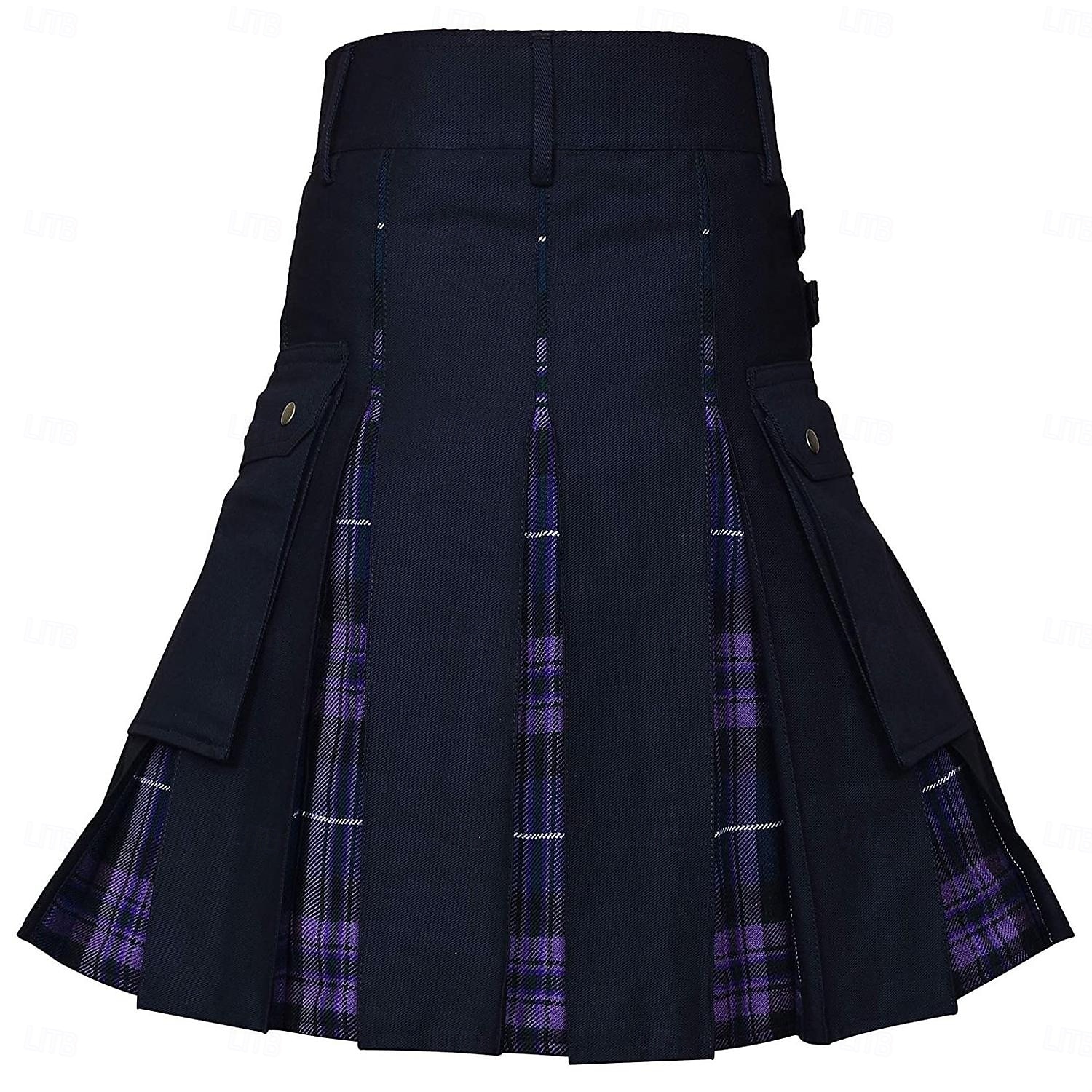 Highland scozzese Medievale Celtico Kilt scozzesi utilitari Gonnellini Vichy quadrettato Costume Per uomo Celtico Fiera Rinascimentale LARP Festival Adulti Gonnellino Primavera & Estate del 2026 a $50.99 –P5