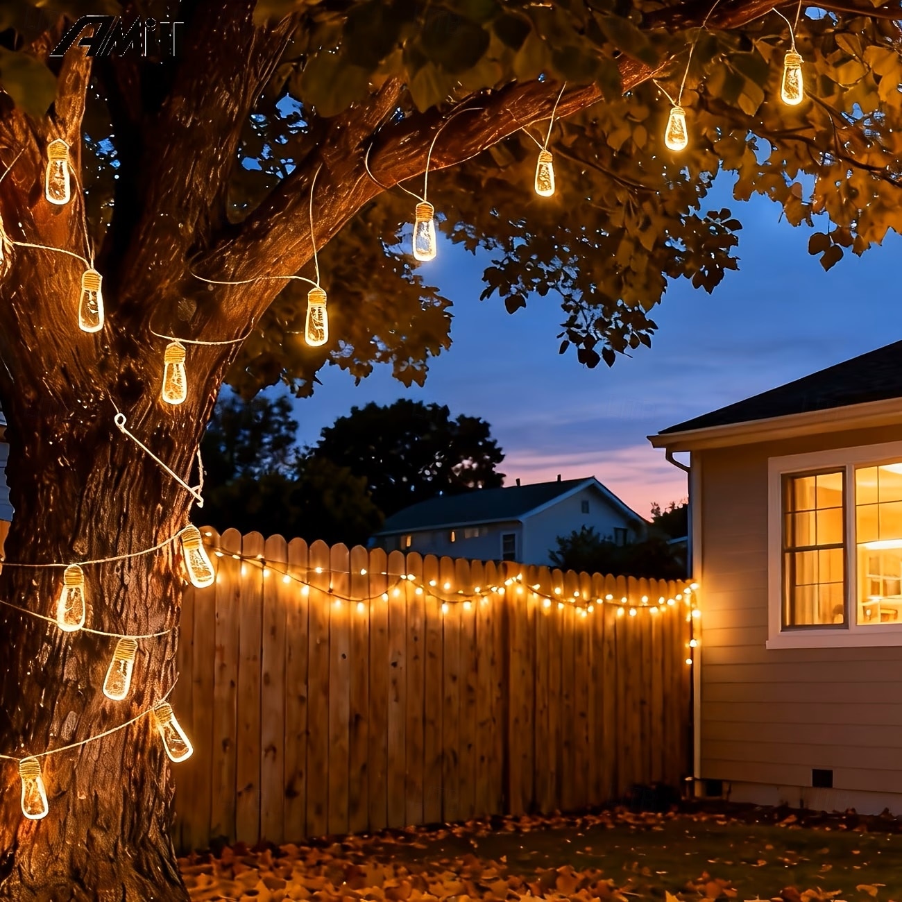 Solar Powered Outdoor Garden Lights 8m 16 Bulbs Fairy String Lights Outdoor Waterproof 8 Lighting Modes for Fence Garden Party Wedding Camp Christmas Decoration 2026 - $48.99 –P12