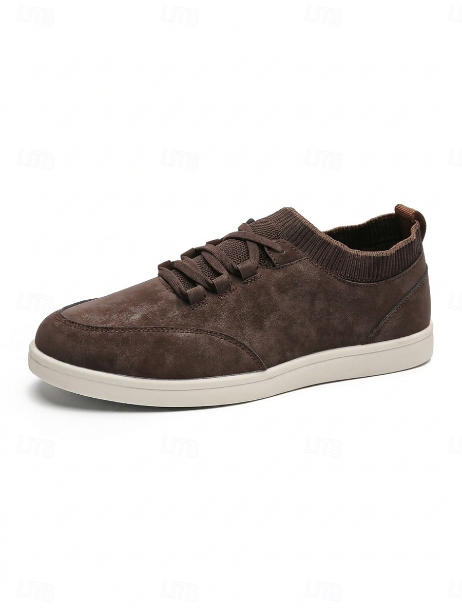 Men's Olive Casual Sneakers Lace-Up Lightweight Comfort Walking Shoes Soft Low Top Footwear for Outdoor Resort, Travel, Weekend Outings and Leisure Wear 2026 - $34.99 –P5