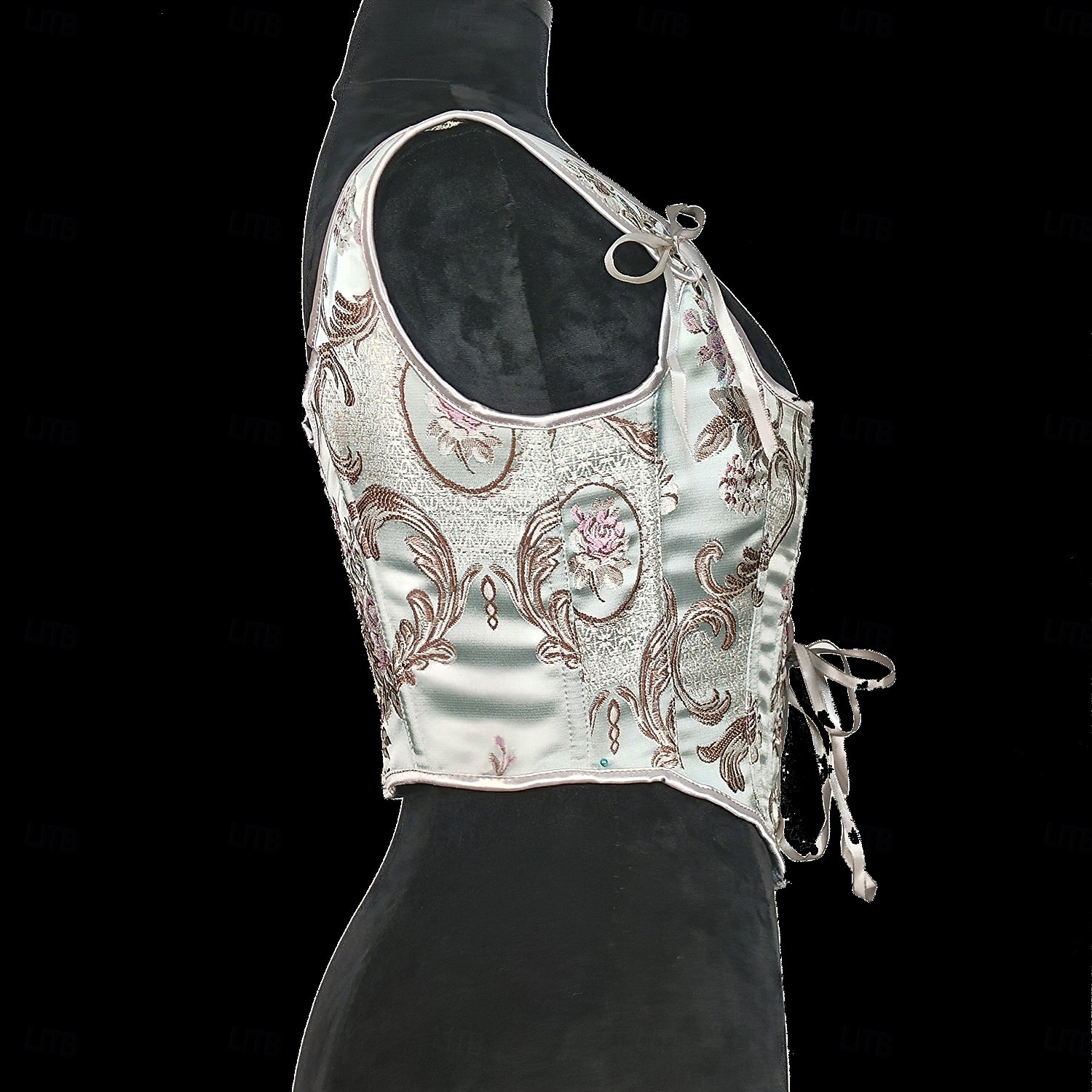 Mittelalterlich Renaissance Korsett Überbrustkorsett Mieder Edelfrau Schnürung Stickerei Kostüm Damen Fantasie königlich Halloween Karneval Alltagstauglich Renaissance-Messe LARP Erwachsene Korsett 2026 - $49.99 –P4