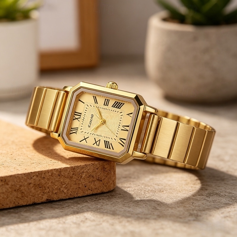 Women's Rectangular Watch, Vintage Silver Stainless Steel Expansion Band Watch with Black Roman Numeral Dial, Elegant Ladies Stretch Bracelet Wristwatch, Retro Fashion Jewelry Gift 2026 - $13.99 –P1