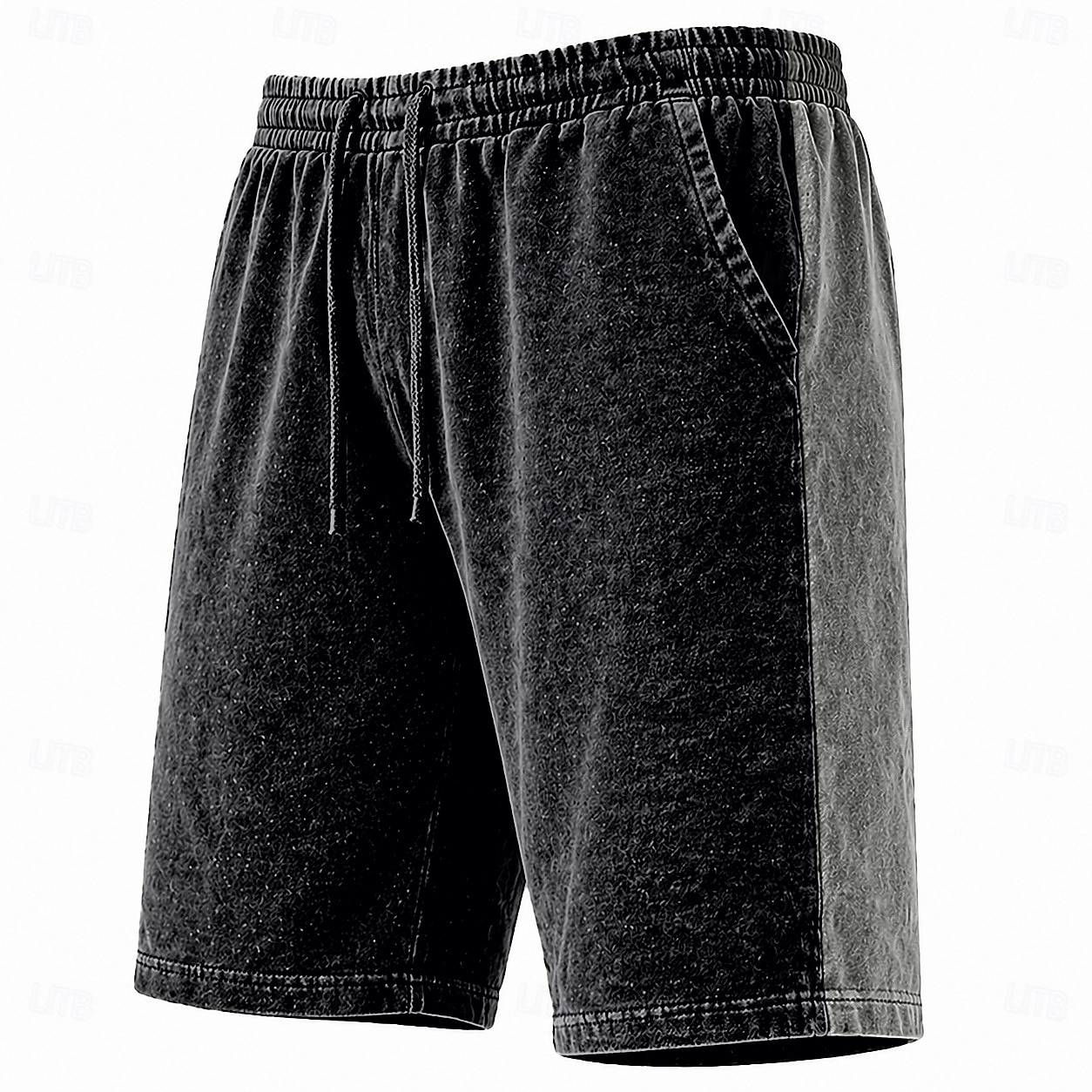 Men's Shorts Summer Shorts Casual Shorts Acid Wash Shorts Pocket Elastic Waist Color Block Solid Washed Comfort Breathable Knee Length Casual Outdoor Beach Vacation Fashion Black Khaki Micro-elastic 2026 - $40.99 –P4