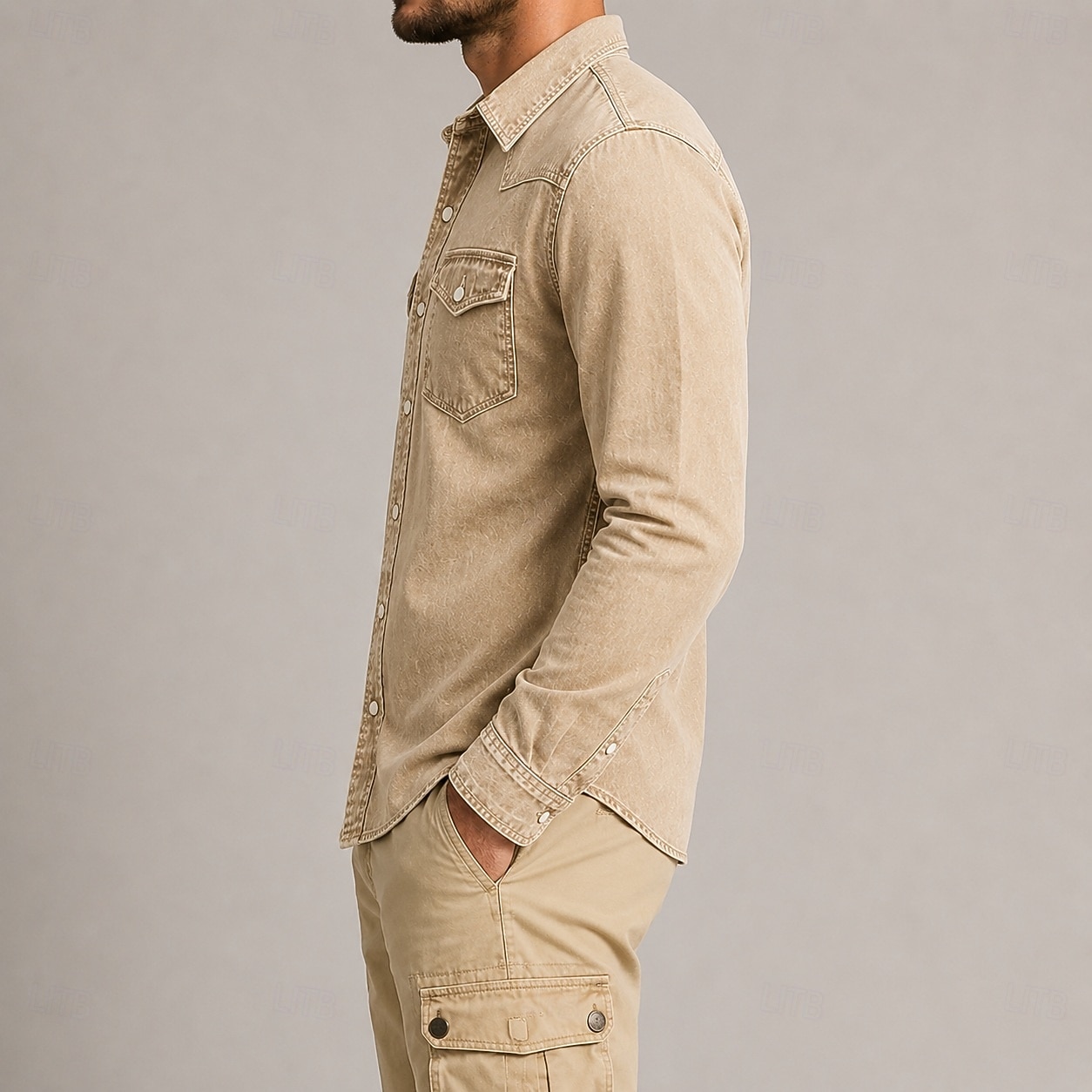 Da uomo Camicia Camicia casual Camicia con Bottoni Nero Borgogna Manica Lunga Semplice Colletto a Camicia Casuale Quotidiano Tasca Frontale Abbigliamento Cotone Elastene Elegante Moda Casual del 2026 a $37.99 –P3