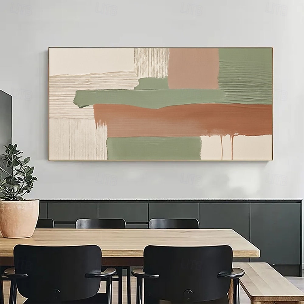 3D Textured Green Terracotta Abstract Art Plaster Block Texture Wall Decor Large Minimalist Palette Knife Art Earth Tone Wall Accent 2026 - $126.99 –P5