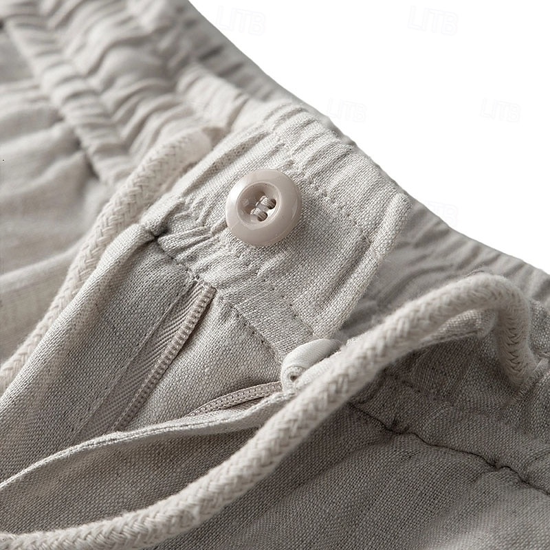 Herren-Shorts aus 100 % Leinen – knielange, lässige Sommershorts 2026 - $67.99 –P8