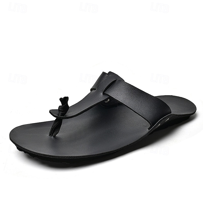 Herrsandaler med brun tå, mjuka, lätta och bekväma sommarskor för strandresor, kustnära fritid och varma väderförhållanden 2026 - $42.99 –P1