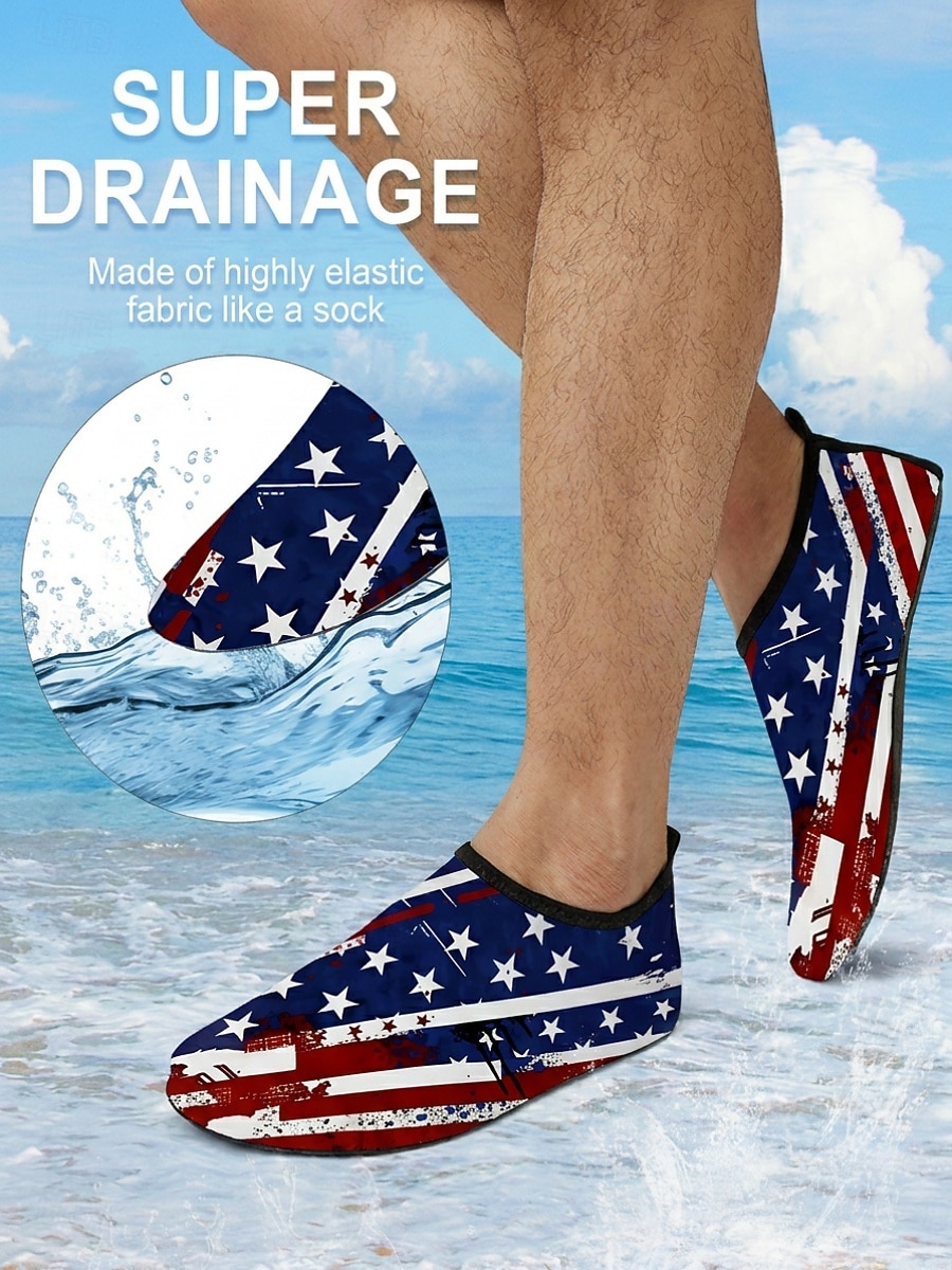 Men's Patriotic Water Shoes – Lightweight Quick-Dry American Flag Beach Shoes for 4th of July, Beach, Poolside & Water Sports 2026 - $24.99 –P3