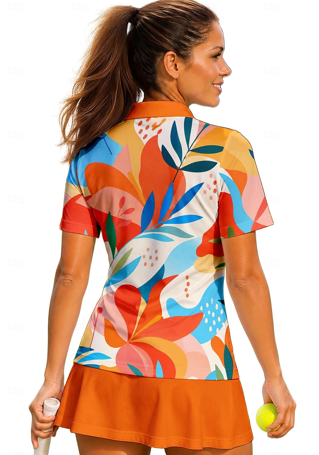 Damen Blumenmuster Sporthemd Golf-Poloshirt Tennis Shirt Tennis-T-Shirt Kurzarm Blumen Knöpfe UPF50+ UV-beständig Hohe Elastizität Feuchtigkeitsableitend Atmungsaktiv Volleyball Tennis Golfspiel 2026 - $21.99 –P4