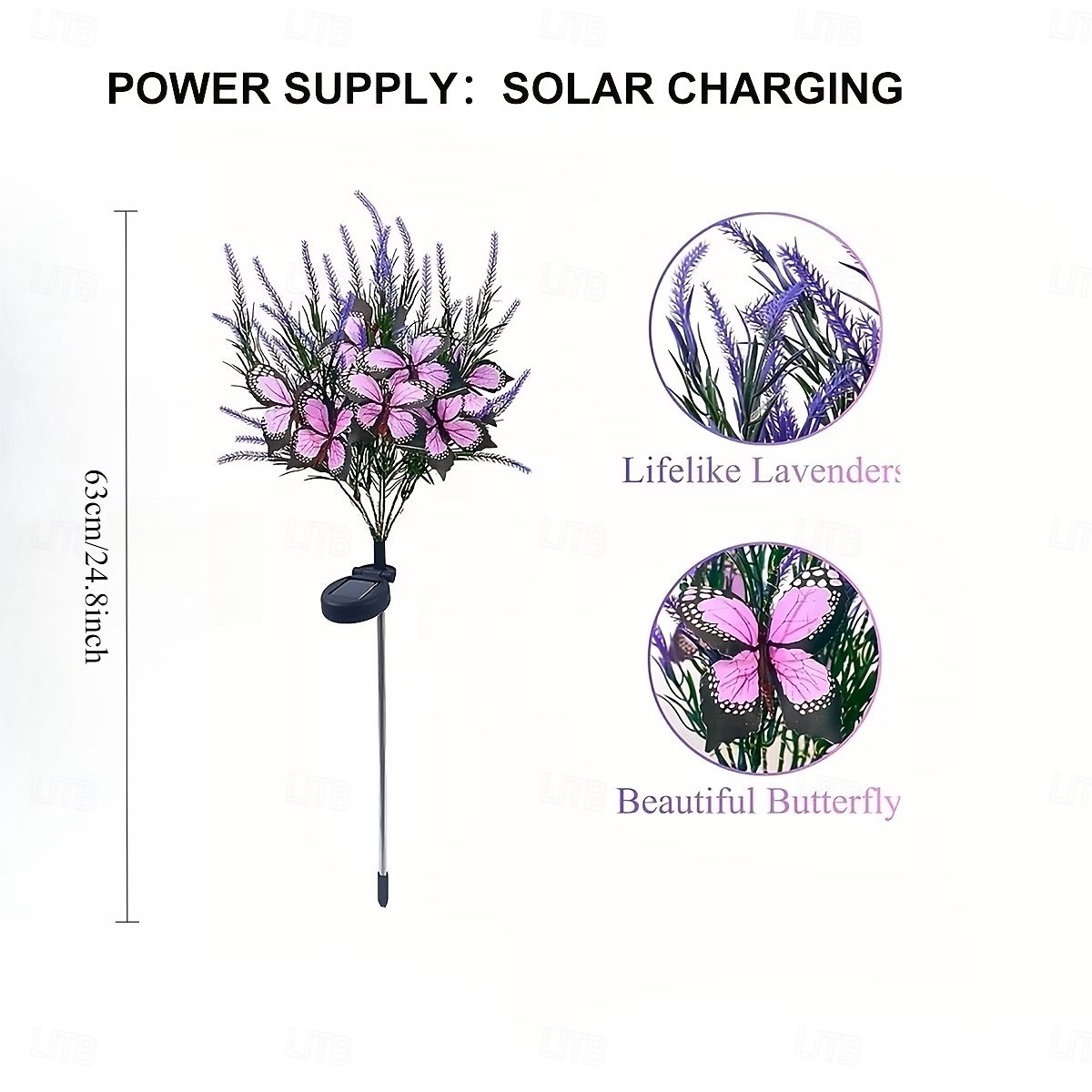 2/4 PCS Solar Simulation Lavender Butterfly Lawn Light Waterproof Garden Floor Insert Lamp Park Pathway Villa Yard Terrace Holiday Decoration Lamp 2026 - $26.99 –P10