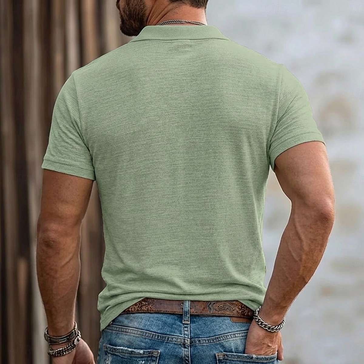 Homens Camisa de linho Camisas Polo Casual Férias Clássico Manga Curta Férias Moda Tecido Textura Botões Verão Primavera Normal Azul Céu Preto Rosa Verde Azul Claro Camisa de linho de 2026 por $22.99 –P3