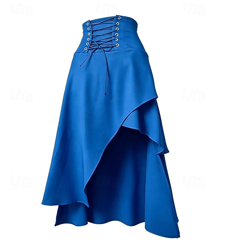 Gotic Medieval Renascentist Asimetric Fustă vrăjitoare Vampiri Zana Cu Șiret Costume de fancy Pentru femei Fantezie Halloween Carnaval Performanță Târgul Renașterii LARP Adulți Fustă 2026 - $37.99 –P7